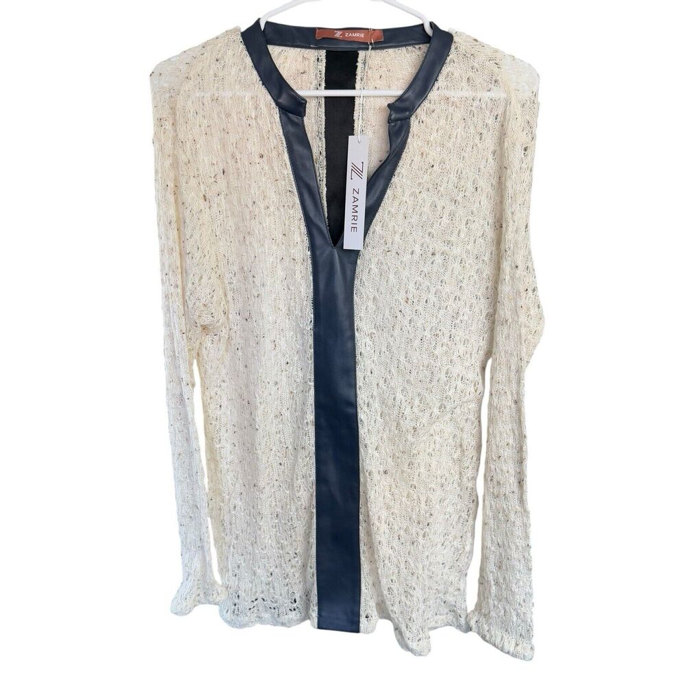 Zanzea Cream and Black Women's Blouse